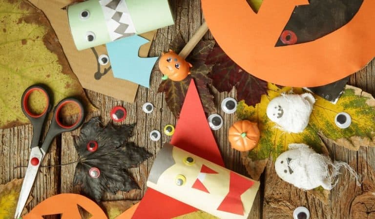 An assortment of halloween crafts