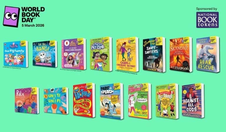 Image of front cover of all the books included in World Book Day 2026