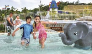 Two children at water park