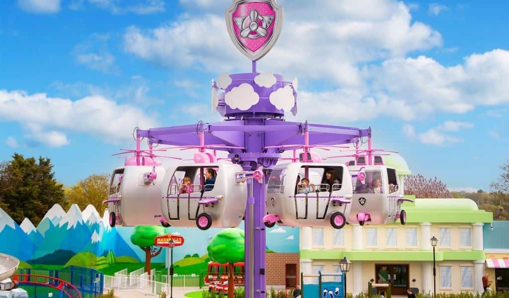 Skye's Helicopter Heroes ride at World of PAW Patrol Chessington World of Adventures