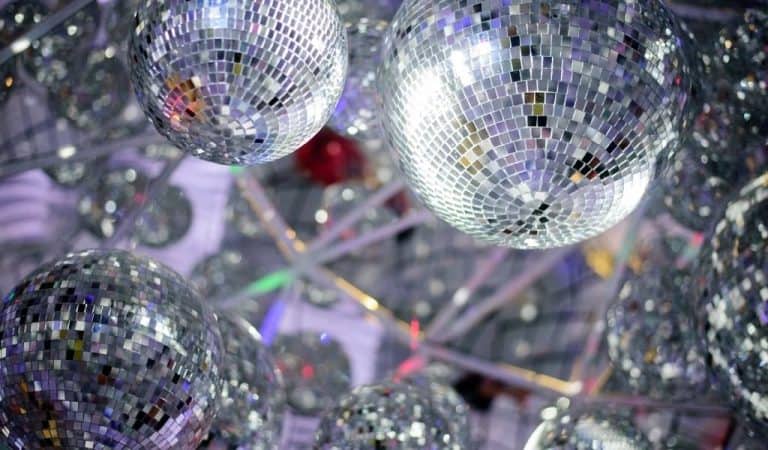 Silver disco balls